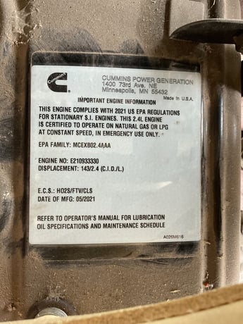 40 KW Cummins / Cummins/stamford, Natural gas generator set, 120/208 Volts, 3-phase, 1800 RPM, S/N: - Image 10