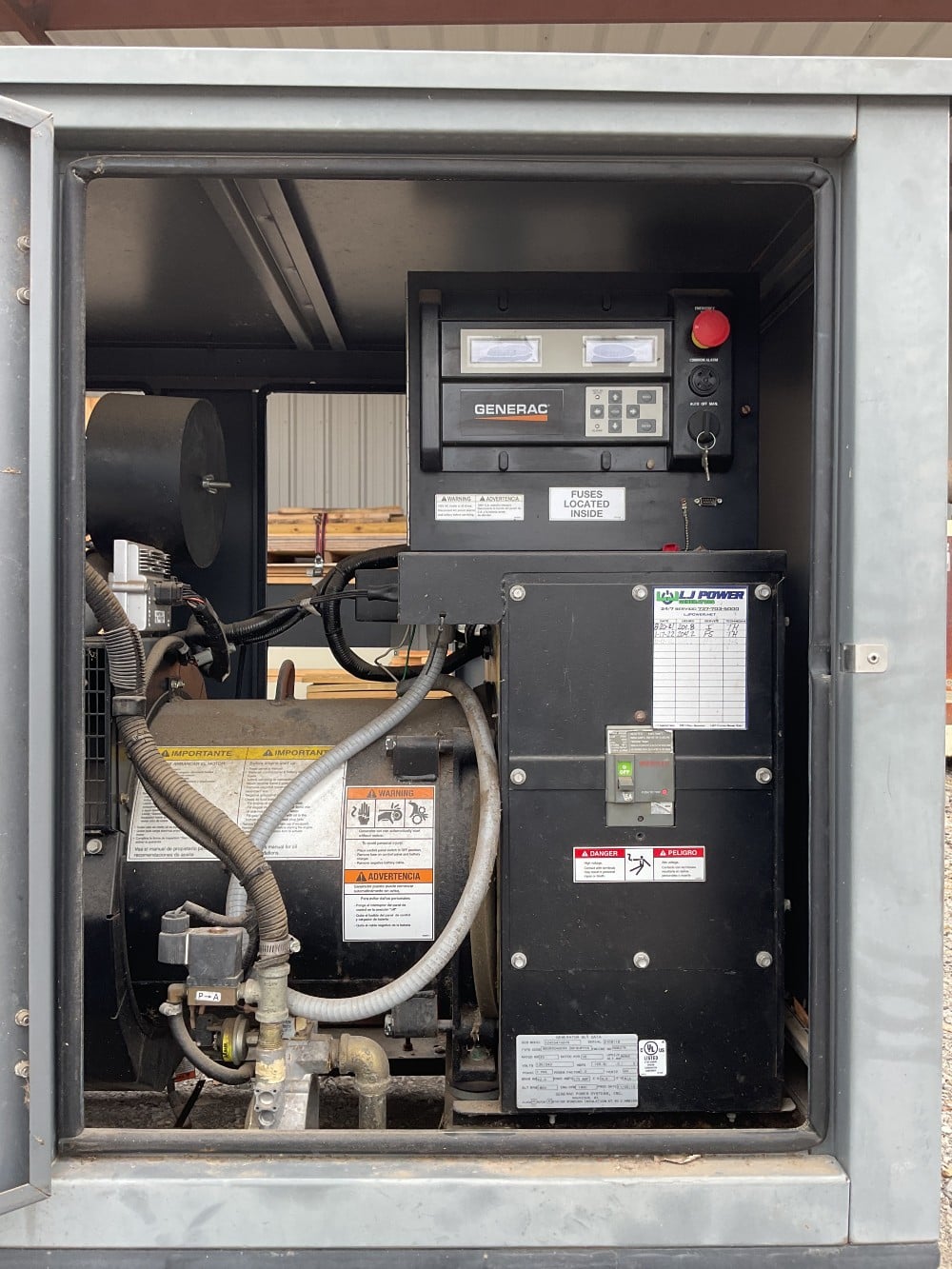 35 KW Generac #12455410200, Natural gas generator set, 120/240 Volts, 1-phase, 1800 RPM, S/N: 2108118, 2010 - Image 6