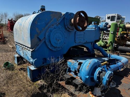 Gardner Denver #PZ9, triplex mud pump, mounted on skid - Image 1