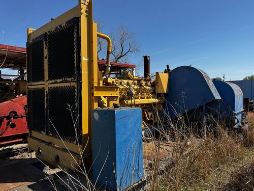 FES #MZ-9, triplex mud pump, Caterpillar D398 engine, mounted on skid with radiator - Image 1