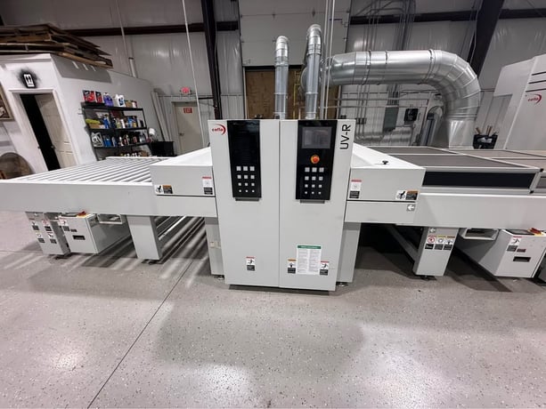 Cefla #Mito-2P, spray finishing line, w/ UV ovens, conveyors, pots, guns - Image 5
