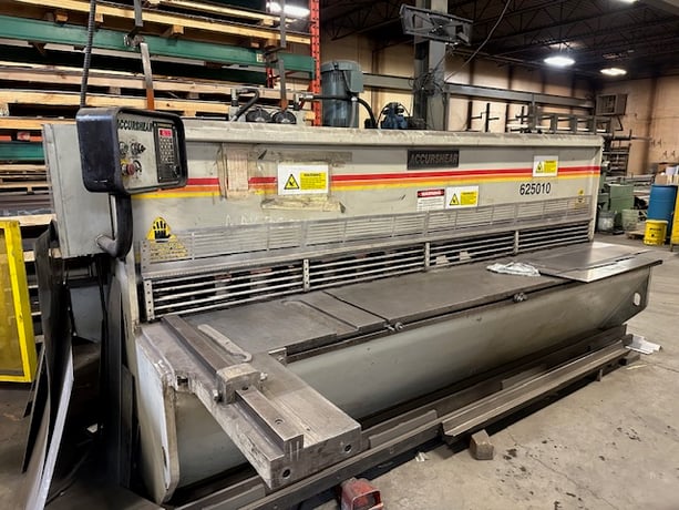 1/4" x 10' Accurshear #625010, Hydraulic Power Squaring Shear, 22 SPM, 20 HP, 36" Back Gauge, 1998 - Image 1