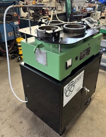 20" Lapmaster, open face, bench model, several plates available extra, timer, 3 rings (7-1/2" ID), pump - Image 3