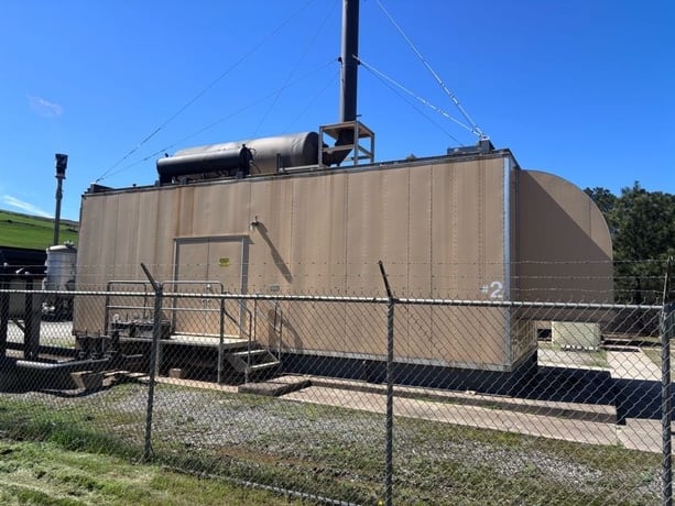 1600 KW Caterpillar #G3520C, Natural gas generator set, 4160 Volts, 3-phase, 1200 RPM, walk-in enclosure, 2012 - Image 1