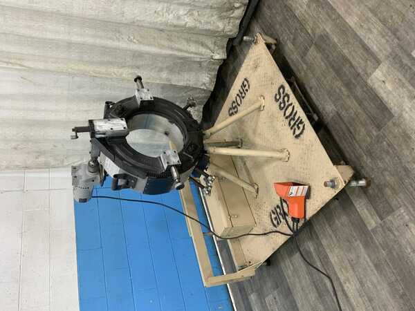 Victaulic #VG-412, orbital cut grooving tool, 4"-12" pipe capacity, mounted on portable stand - Image 1