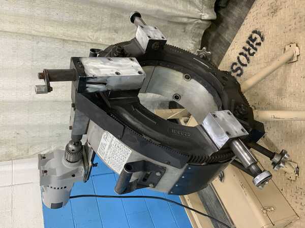 Victaulic #VG-412, orbital cut grooving tool, 4"-12" pipe capacity, mounted on portable stand - Image 2