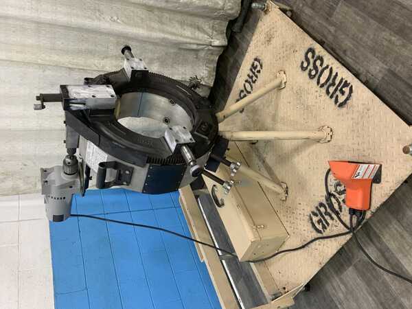 Victaulic #VG-412, orbital cut grooving tool, 4"-12" pipe capacity, mounted on portable stand - Image 7