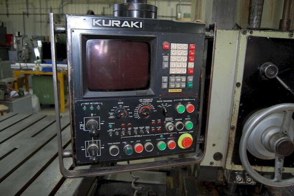 3.94" Kuraki #BM-10DX, CNC horizontal boring mill table type, 59" X, 39.4" Y, 27.6" Z, 20-1000 RPM, #50, 1983 - Image 3