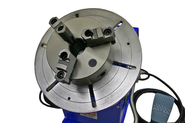 100 lb. MAC #PS-1F-5-A, 2-Axis welding positioner, welding chucks shown optional - Image 4