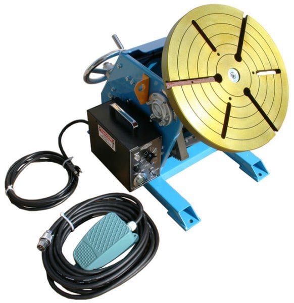 300 lb. MAC #PS-2F, 90 deg.tilt, 500 amp.weld ground, optional welding chucks shown - Image 1