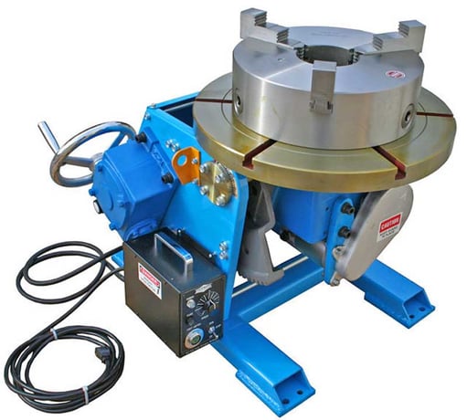 500 lb. #PS-3F, benchtop positioner, 90° tilt, 500 amp weld ground, opt.weld.chucks shown - Image 2