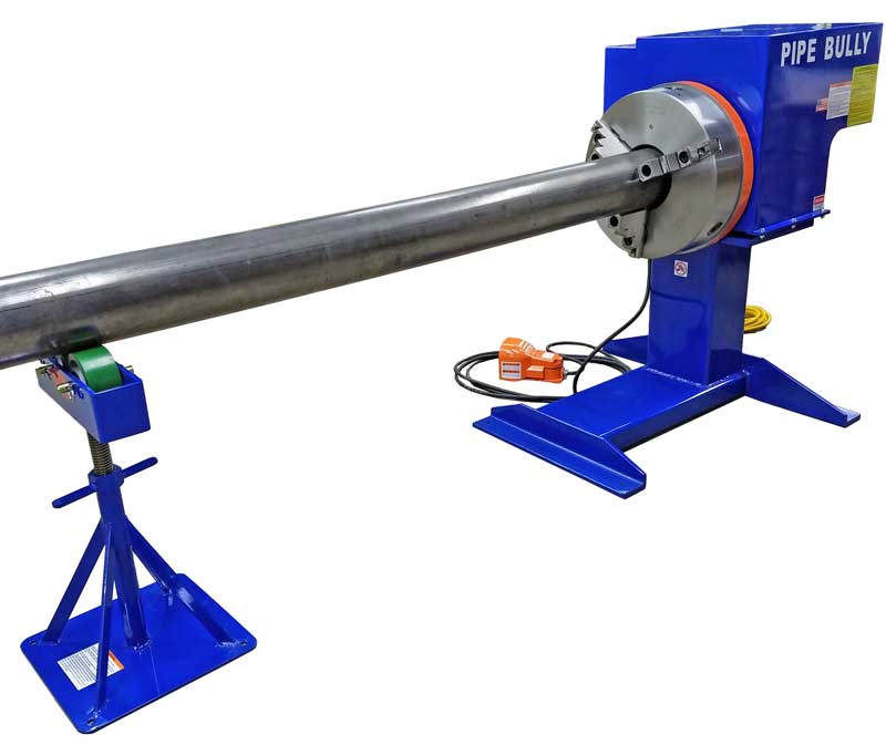 2000 lb. Pipe Bully #PB2005, pipe rotator, MT20 chuck, on/off foot control - Image 5