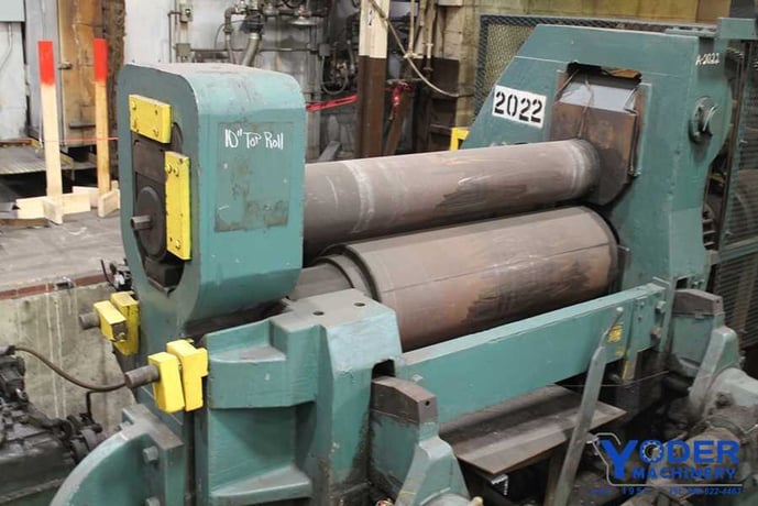 4' x 1-11/16" Bertsch #18, heavy duty, 50" rolls, 17" roll diameter, hyd.drop end, 50 HP, #62696 - Image 3