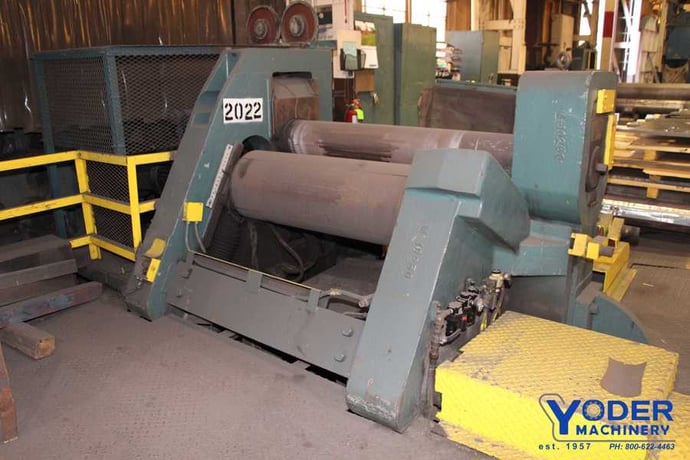 4' x 1-11/16" Bertsch #18, heavy duty, 50" rolls, 17" roll diameter, hyd.drop end, 50 HP, #62696 - Image 8