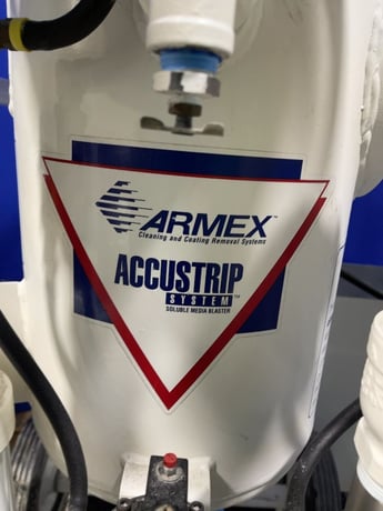 Armex #Accustrip, Portable Abrasive Blasting System, 32" x 12" tank - Image 7