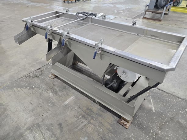 22" x 72" MGB Engineering, classifier, 3 separations, 1/8" fines & 1/4" overs screens, 1.5 HP Weg motor, 2016 - Image 10