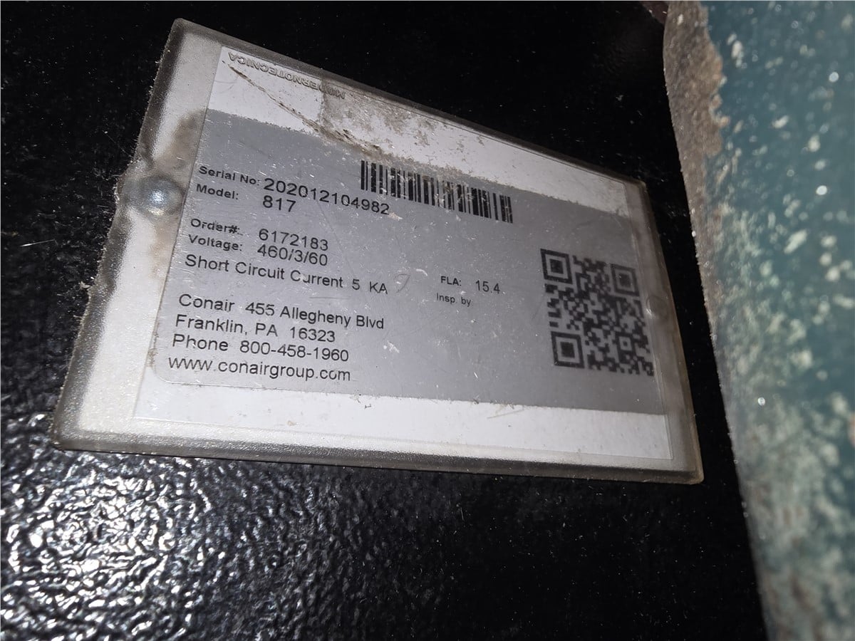7.8" x 16.5" Conair #817, plastic granulator, 3-knife open rotor, 1/2" screen, 10 HP, 460/3/60 - Image 6