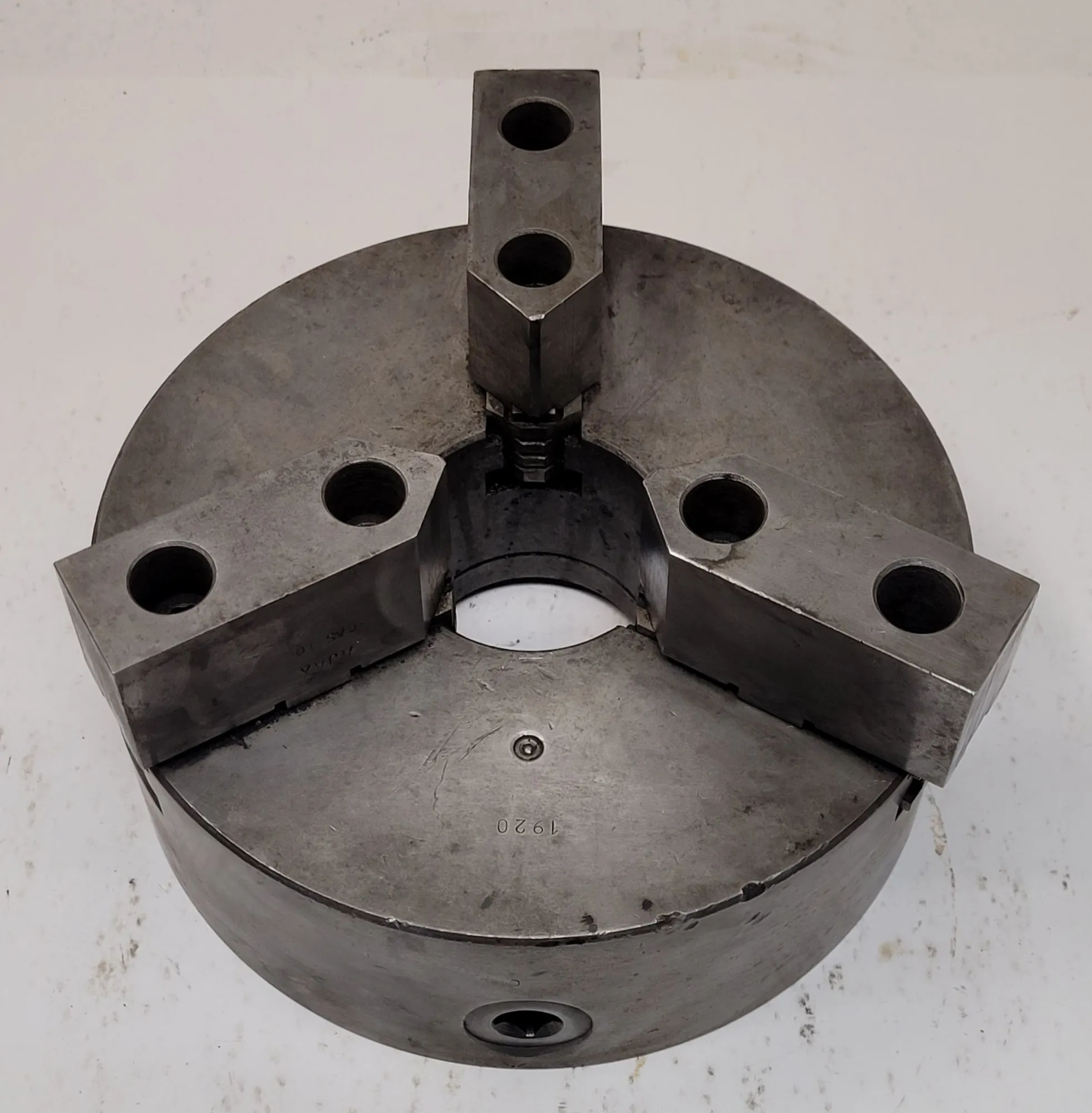 10" Bison, 3-jaw lathe chuck, 3" thru hole, 94107 - Image 9