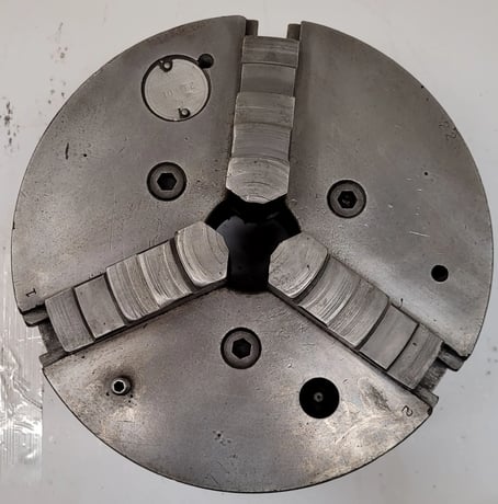10" Cushman #1034E2, 3-jaw lathe chuck, 2" center hole, 94112 - Image 2