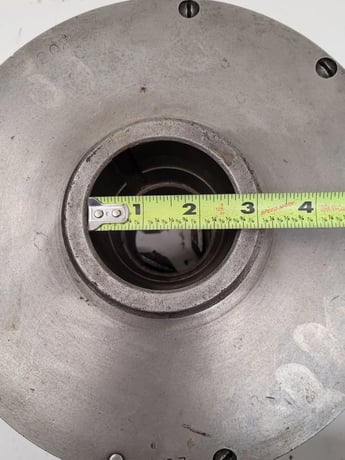 10" Cushman #1034E2, 3-jaw lathe chuck, 2" center hole, 94112 - Image 7