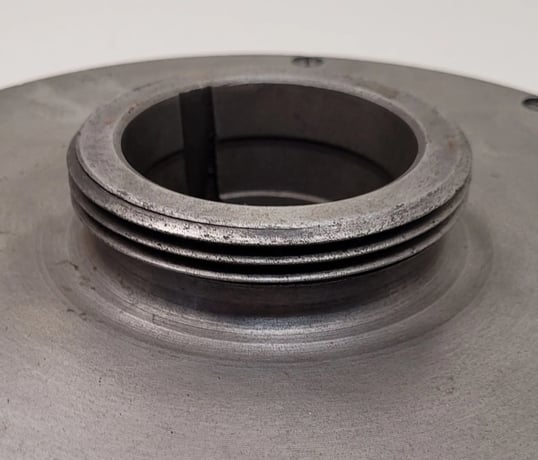 10" Cushman #1034E2, 3-jaw lathe chuck, 2" center hole, 94112 - Image 9