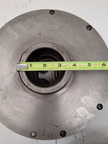 10" Cushman #1034E2, 3-jaw lathe chuck, 2" center hole, 94112 - Image 10