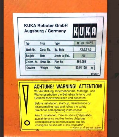 Kuka, KR-150 & KR200, 6-Axis CNC industrial robots, 400 units available sold separate - Image 3