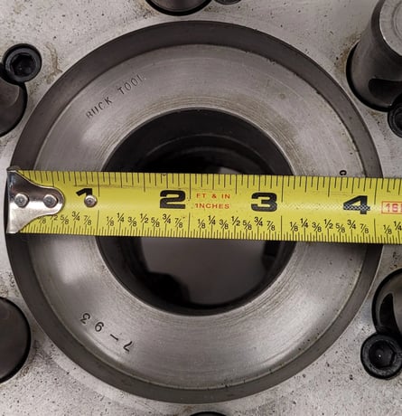 8" BTC, 3-jaw self-centering lathe chuck, D1-6 mount, 2-1/4" center hole ID, 94150 - Image 4
