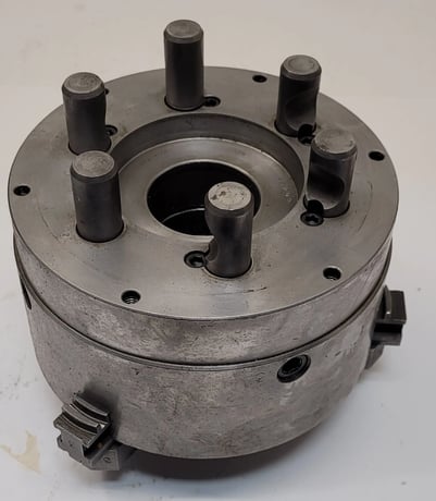 8" BTC, 3-jaw self-centering lathe chuck, D1-6 mount, 2-1/4" center hole ID, 94150 - Image 6