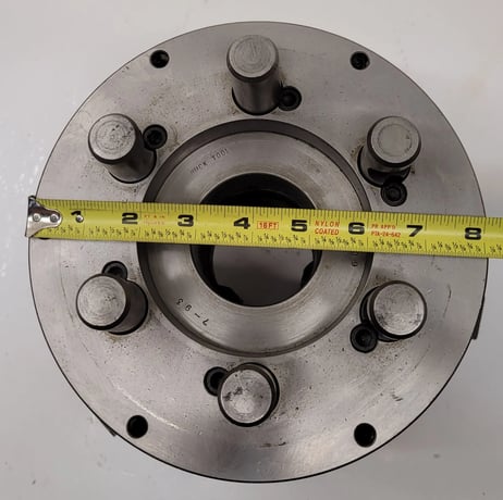 8" BTC, 3-jaw self-centering lathe chuck, D1-6 mount, 2-1/4" center hole ID, 94150 - Image 8
