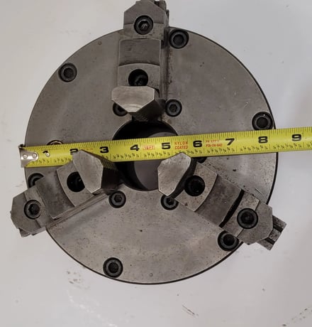 8" BTC, 3-jaw self-centering lathe chuck, D1-6 mount, 2-1/4" center hole ID, 94150 - Image 9