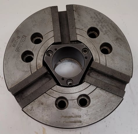 8-1/4" Kitagawa #B-208, 3-jaw open center power lathe chuck, 1.7" thru-hole, 92193 - Image 2