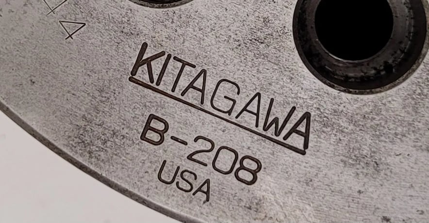 8-1/4" Kitagawa #B-208, 3-jaw open center power lathe chuck, 1.7" thru-hole, 92193 - Image 3