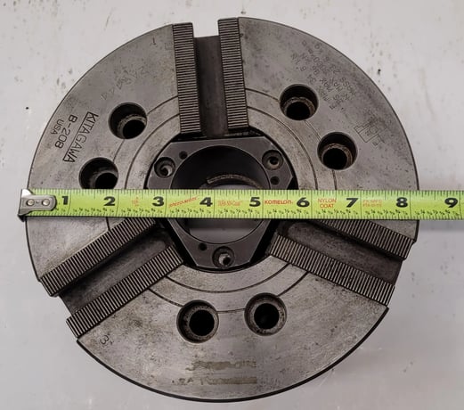 8-1/4" Kitagawa #B-208, 3-jaw open center power lathe chuck, 1.7" thru-hole, 92193 - Image 7
