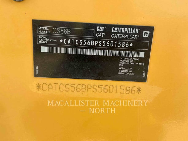 Caterpillar CS56B, Vibratory Single Drum Smooth, 1303 hours, S/N: S5601586, 2021 - Image 6