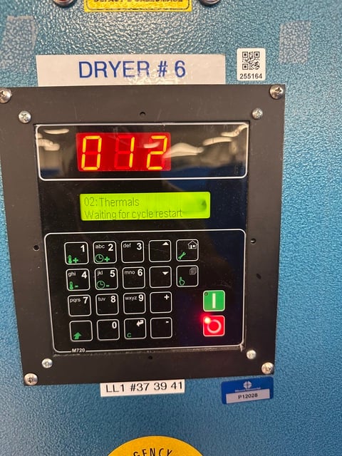 225 Lb. B & C Technologies #DI-225, Natural Gas Dryer, reversing drum, tilt function, microprocessor - Image 7