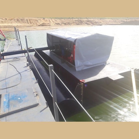KSB 6" Floating Water Centrifugal Pump, 350 m3/hr, 8 bar, diesel driven, pontoon mounted - Image 2