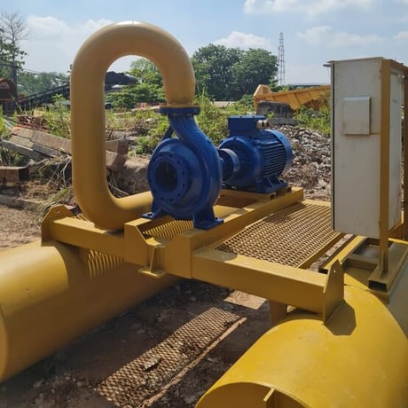 1600 GPM @ 200' TDH Regent Pumps #150-400-B17, Centrifugal Pump, 6" x 8", pontoon mounted, 74 HP, 1480 RPM - Image 1