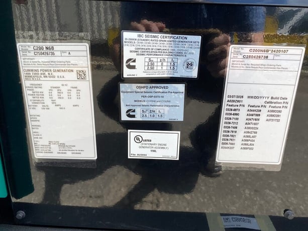 200 KW Cummins #C200N6B, Natural gas generator set, 120/208 Volts, 3-phase, 310 HP @ 1800 RPM, QSJ8.9G-G3 - Image 3