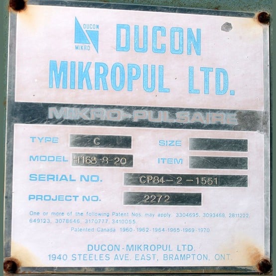 Mikropul #H168-8-20, Pulse Jet Dust Collector, 168 cartridges, 10,000-20,000 cfm - Image 2