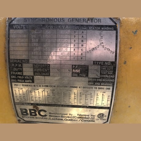 50 KW Caterpillar, Diesel Generator, 120-208 Volt, 1800 RPM CAT 3304 engine, Brown Boveri generator end, 100 - Image 8