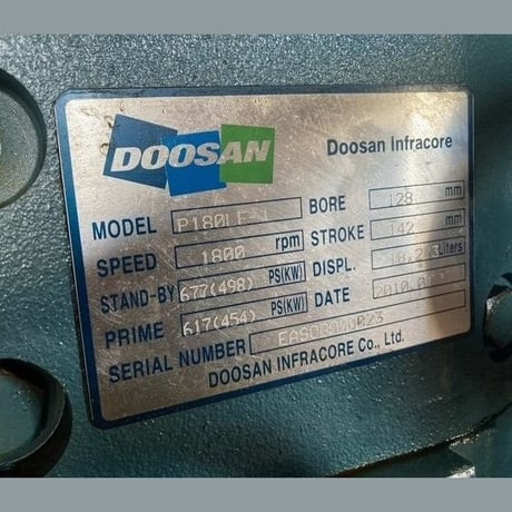 400 KW Daewoo Doosan #P180LE-1, Diesel Generator, 347/600 Volts, 1800 RPM, sound enclosure, 84 hours - Image 4