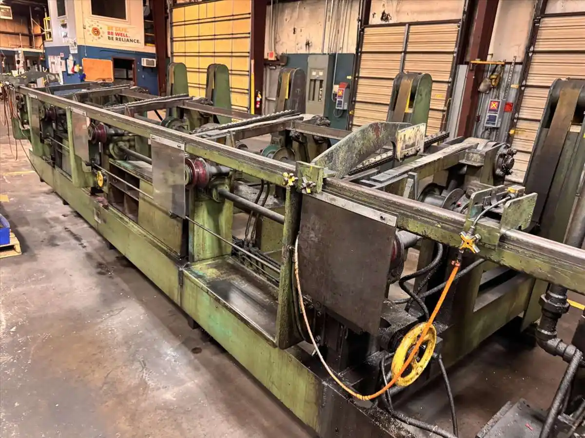 .187" - 1.50" Haven #871, dual blade shear tube cut off, 20' infeed, assorted tooling - Image 7