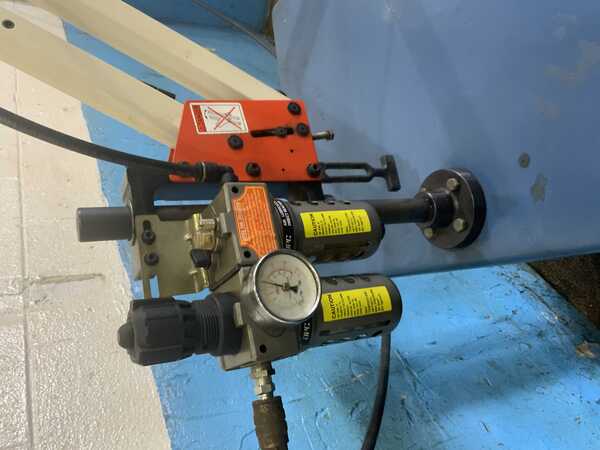 Palmgren #9680401, shop tap tapping arm, 62" arm reach, 700 RPM, on portable table - Image 4