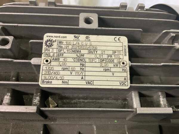 Yoder #M2, rollformer head & outboard, 2' shaft diameter, 20" roll space, 2 HP, dimpling rolls on machine - Image 6