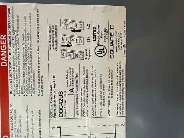 Square D, QOC42US, Panelboard/Load Center Cover, surface mount - Image 2