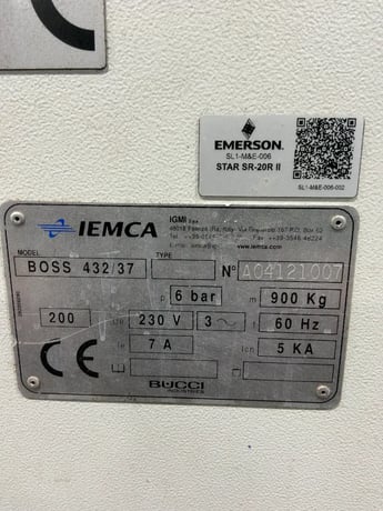 Iemca #BOSS-432/37, bar feeder, 200/230 V. (2 available) - Image 9