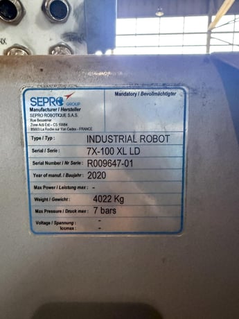 Sepro, 7X-100 XL LD, CNC injection molding robot, digital rotation, Visual 3 Touch Control, 2020 - Image 5