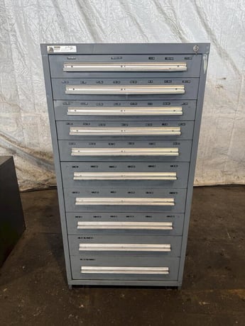 10 Drawer, Stanley Vidmar, industrial storage cabinet - Image 1