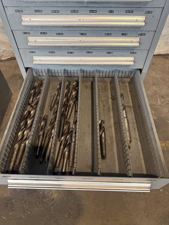 10 Drawer, Stanley Vidmar, industrial storage cabinet - Image 9